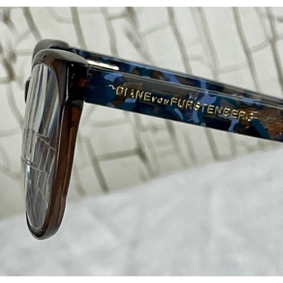 Diane Von Furstenberg Eyeglasses Frames DVF5093 210 Blue Tortoise 52-18-135 - Picture 11 of 14